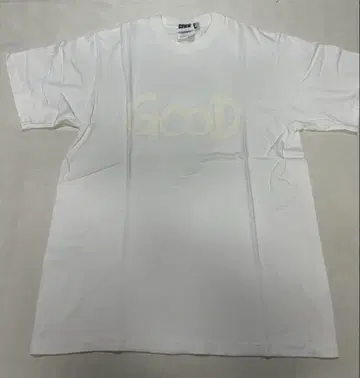 GOOD 로고 프린트 화이트 티셔츠 L