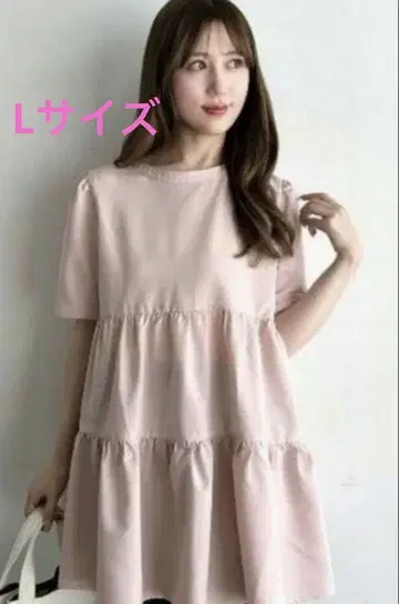 [미사용 새상품] 시마무라 kana 콜라보 티어드 블라우스 L 사이즈