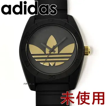 미사용 아디다스 adidas 손목시계 남성용 쿼츠 블랙 x 골드