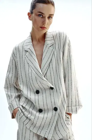 스팽글 스트라이프 블레이저