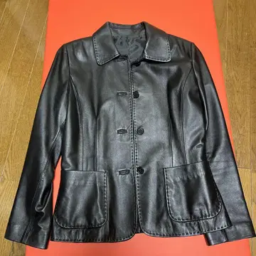 블랙 가죽 자켓 M