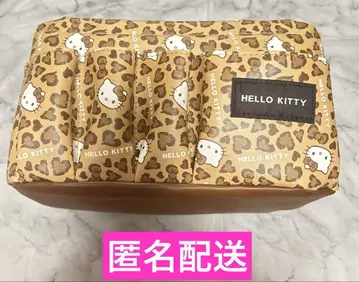 키티 레오파드 무늬 칸막이 수납 케이스 브라운 아베일