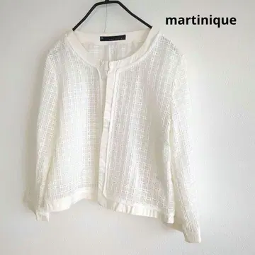 martinique 노카라 자켓 화이트 일본제 시어 소재