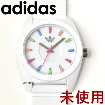 미사용 아디다스 adidas 손목시계 남성용 쿼츠 화이트 멀티 컬러