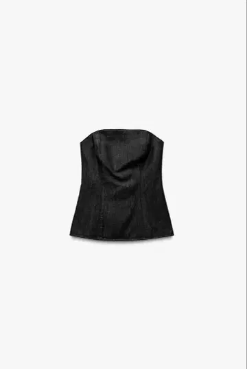 ZARA 데님 베어 탑