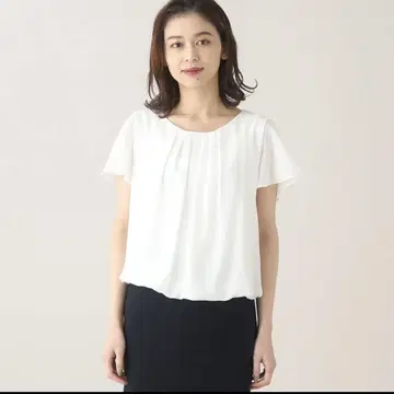 untitled 블라우스 파우더리 크로스 S