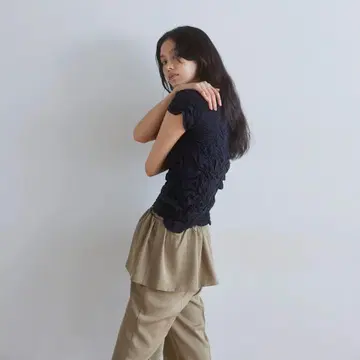 시루무린 Cotton 셔링 mini 상의