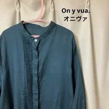 On y vua. 오니바 린넨 블라우스 그린