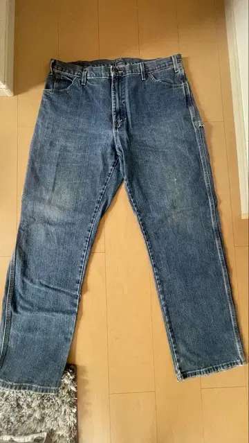 Dickies 블루 데님 배기 팬츠