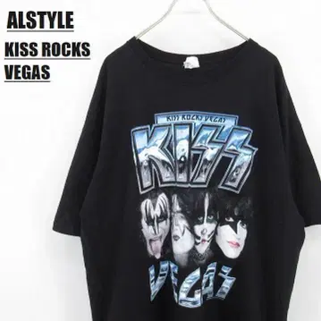 멕시코제 KISS ROCKS VEGAS 밴드 티셔츠 2XL