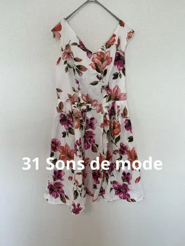 31 Sons de mode 슬리브리스 원피스 꽃무늬 올 패턴