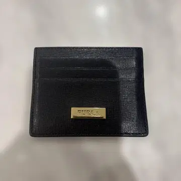 FURLA 훌라 블랙 가죽 카드 케이스