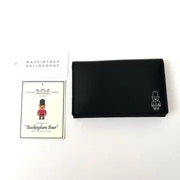 [새상품] 매킨토시 필로소피 명함지갑 카드 케이스 블랙 천연 가죽