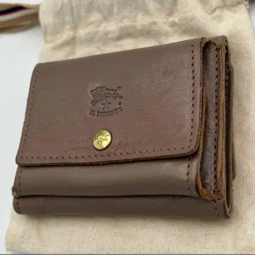 IL BISONTE 천연 가죽 3단 폴더형 지갑