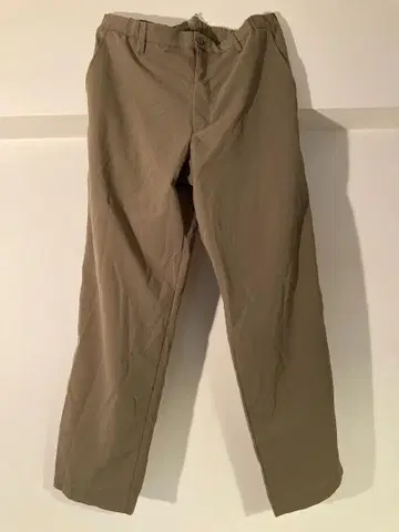 MUJI 무인양품 베이지 초경량 팬츠 허리 버튼 포함