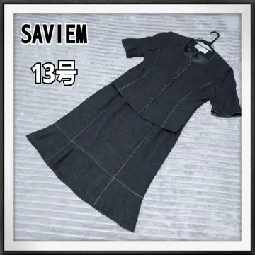 SAVIEM/사비엠 썸머 수트 셋업 반팔 노카라 13호 블랙