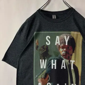 펄프 픽션 무비 티셔츠 타란티노 L 사이즈 구제 의류 그레이