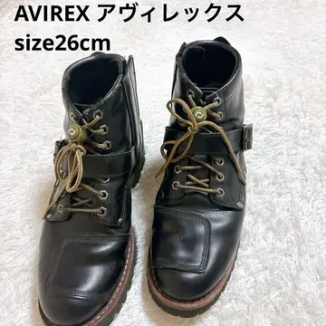 AVIREX 아비렉스 블랙 레이스업 부츠 26cm