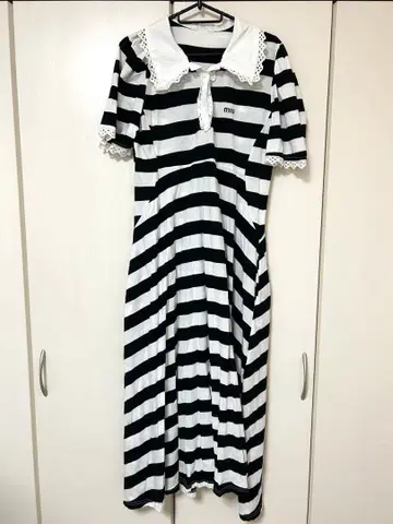 miu 보더 원피스