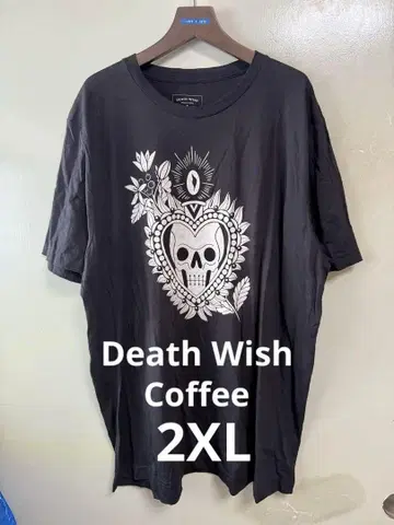 2XL Death Wish Coffee 스컬 타투 티셔츠 US
