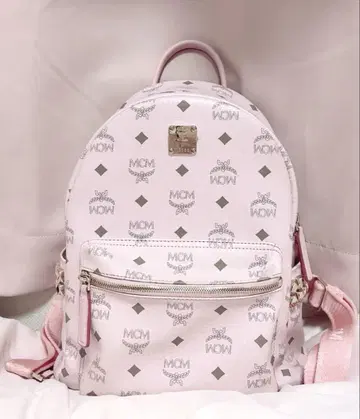 MCM 백팩 파우더 핑크 S 사이즈
