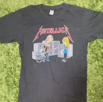 Metallica 애니메이션 디자인 티셔츠 블랙
