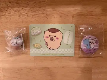 치이카와 (먼작귀) 쿠라스시 콜라보 키링, 캔 배치, 카드