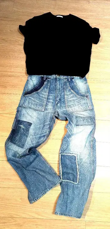발데77 패치워크 데님 리도 데님 페인터 sizeS