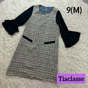 Tiaclasse 티아클라세 트위드 플레어 슬리브 원피스