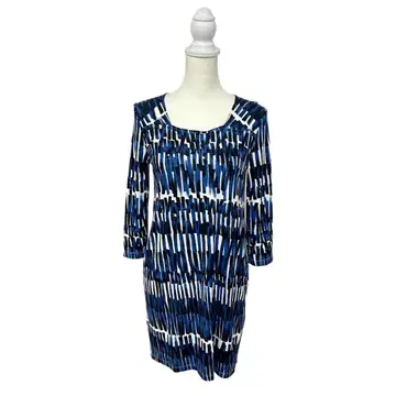Weekend Max Mara 긴팔 무릎 기장 드레스 여성용 블루 S