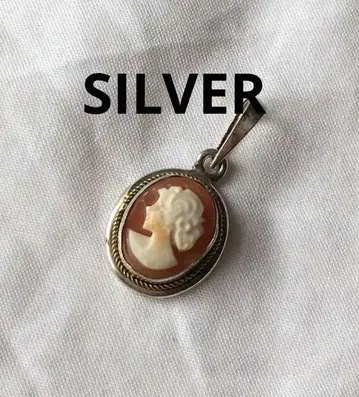빈티지 카메오 실버 목걸이 SILVER 펜던트 탑