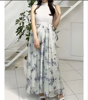 머큐리 듀오 플라워 도킹 민소매 원피스