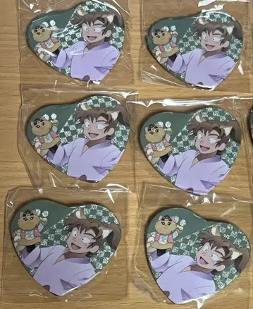 닌자 타마 란타로 난자 타운 젠포지 이사쿠 하트 캔뱃지 6개