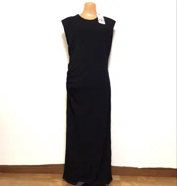 새상품 ZARA 슬리브리스 롱 원피스 블랙 XL 빅 실루엣