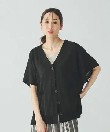 깔끔하고 부드러운 가디건 반팔/320425