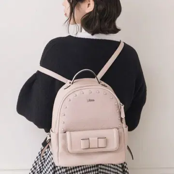 pium 모노그램 스터드 미니 백팩 핑크