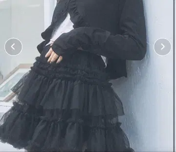 Lovilyn 티어드 튤 미니 스커트 블랙