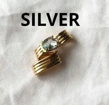 빈티지 아쿠아 마린 골드 코팅 목걸이 SILVER