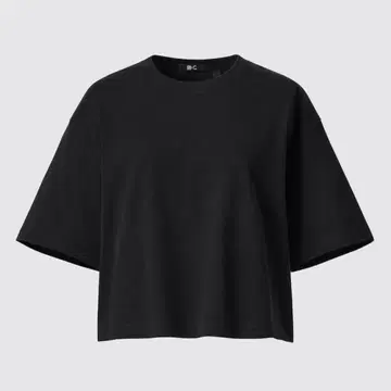 유니클로 C 코튼 오버사이즈 크롭 T