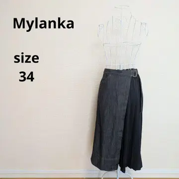 Mylanka 밀란카 데님 플리츠 랩스커트 이()소재 사이즈 34