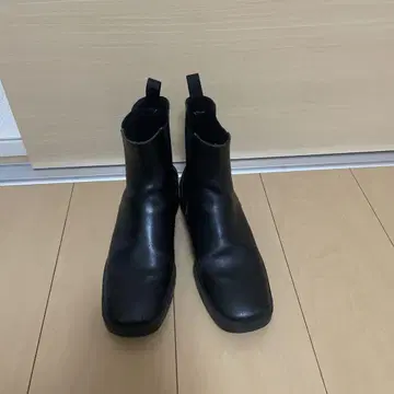사이드 고어 부츠 블랙 가죽