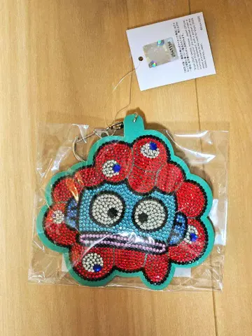 [새상품] 먑먑 코스프레 반짝이 가죽 키링 한교동