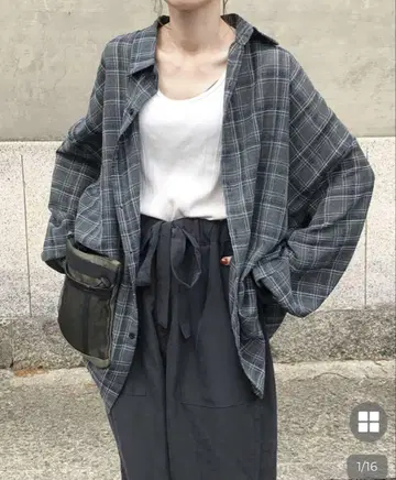nugu 체크 박스 셔츠