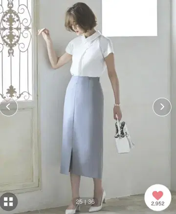 RUIRUE BOUTIQUE 세미 타이트 롱 스커트