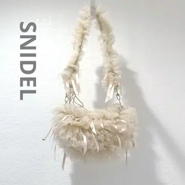 SNIDEL 튤 리본 백
