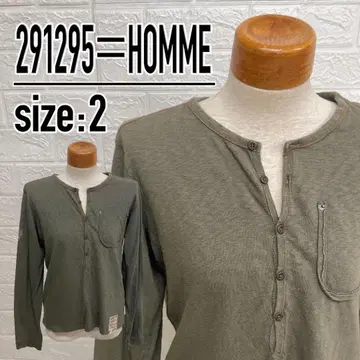 291295=HOMME 긴팔 티셔츠 사이즈: 2 (291295=옴)