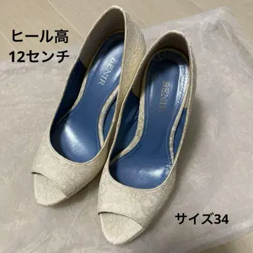 BENIR 아이보리 레이스 웨딩 슈즈 정가 32,450엔