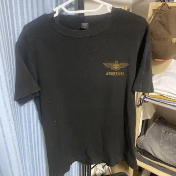 AVIREX 블랙 티셔츠 M 사이즈