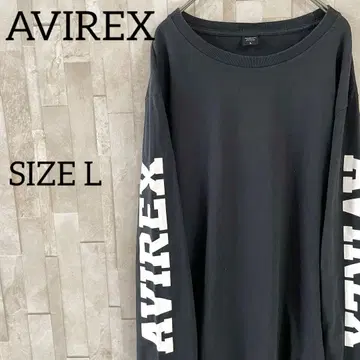구제 의류 AVIREX 긴팔 티셔츠 L 사이즈 블랙