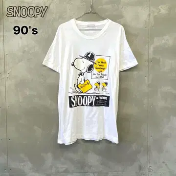 90's 스누피 프린트 티셔츠 캐릭터 티셔츠